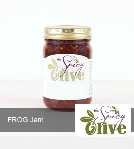 Goat Cheese with The Spicy Olive FROG Jam
