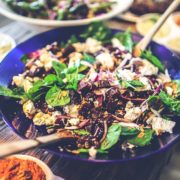 The Spicy Olive’s Strawberry and Avocado Spinach Salad with Raspberry Balsamic Vinaigrette