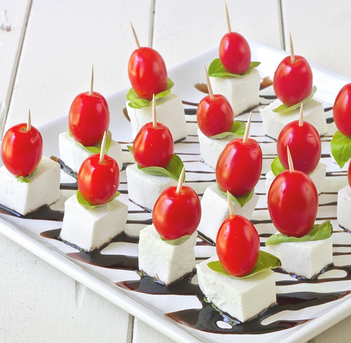 The Spicy Olive Mini Caprese Bites