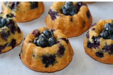 Lemon Blueberry Mini Bundt Cakes