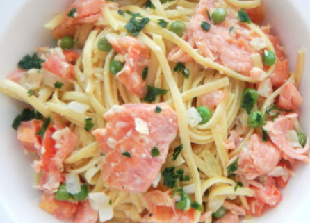 The Spicy Olive's Smoked Salmon Linguine