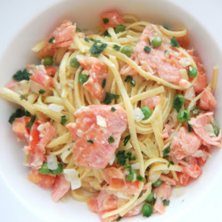 The Spicy Olives Smoked Salmon Linguine