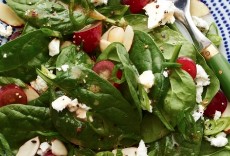 The Spicy Olive's Spinach-Grape Salad
