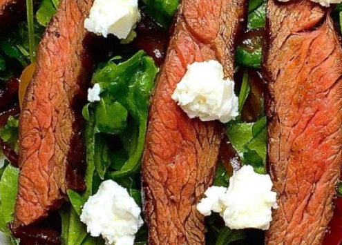 The Spicy Olive's Balsamic Steak and Walnut Salad