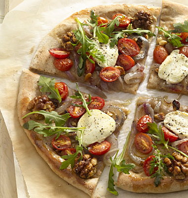 The Spicy Olive's Goat Cheese and Arugula Piz