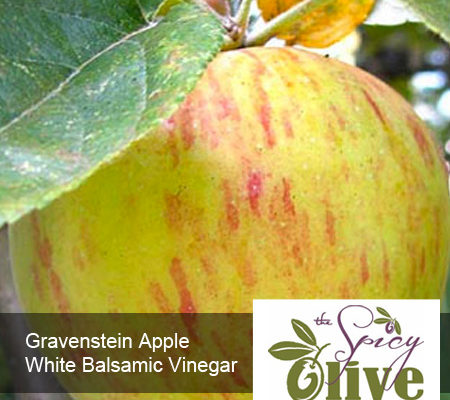 The Spicy Olive Gravenstein Apple white balsamic vinegar