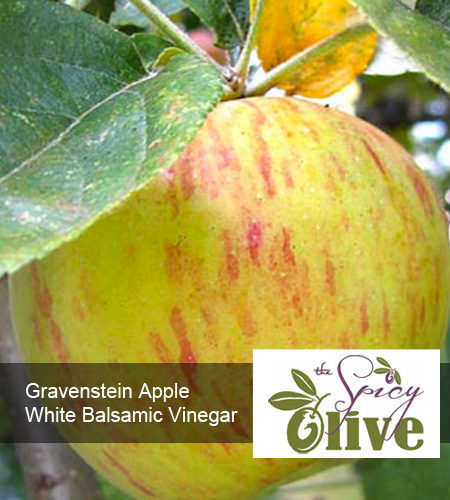 The Spicy Olive Gravenstein Apple white balsamic vinegar