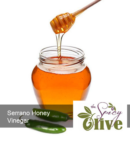 The Spicy Olive's Serrano Honey vinegar