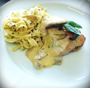 The Spicy Olive's Wild Mushroom and Sage Chicken and Noodles