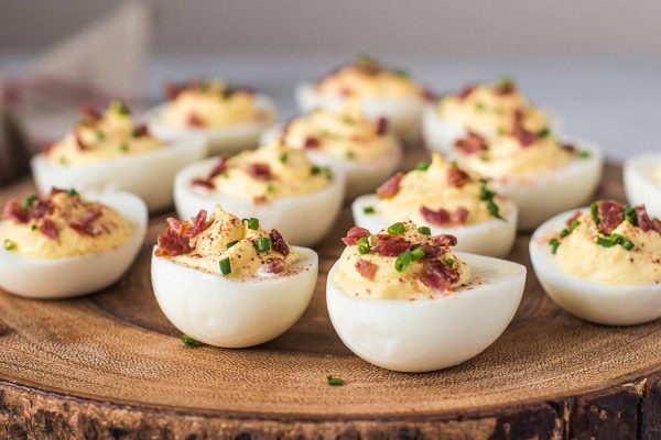 Balsamic Bacon Deviled Eggs