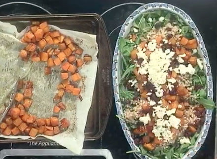 The Spicy Olive's Roasted Butternut Squash Farro Salad