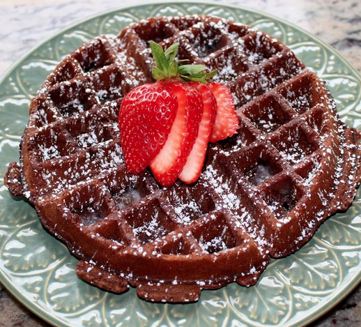 Chocolate Blood Orange Waffles