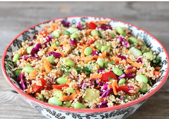 Asian Quinoa Edamama Salad