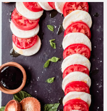 The Spicy Olive Candy Cane Caprese Salad