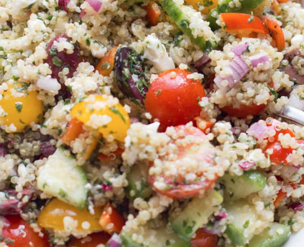 The Spicy Olive's Greek Quinoa Salad