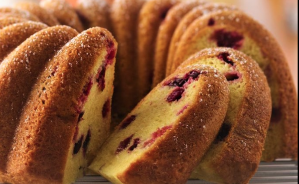 The Spicy Olive's Cranberry Orange Olive oil Bundt Cake