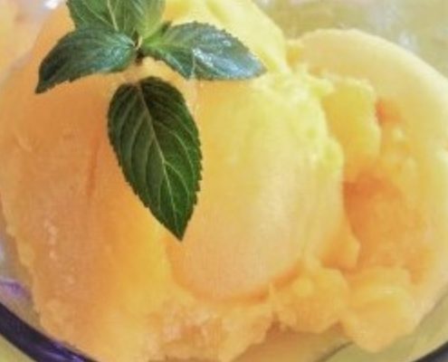 The Spicy Olive's Key Lime Mango Frozen Yogurt