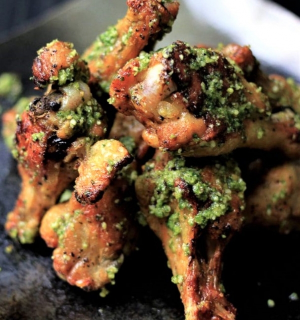 The SPicy Olive's Spicy Pesto Chicken Wings