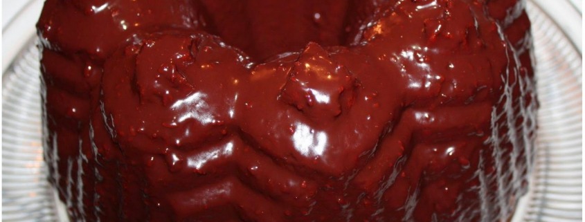 Chocolate Raspberry Glazed Bundt cake