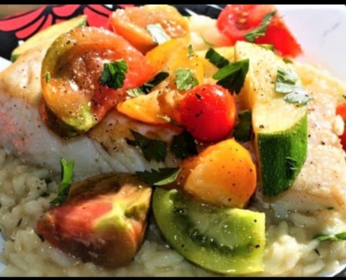 Spicy Olive Pan Seared Fish