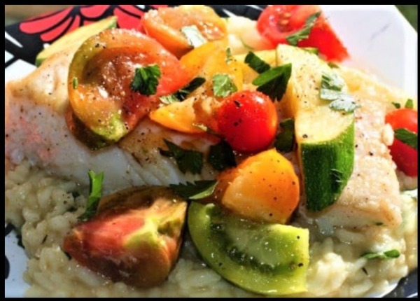 The Spicy Olive's Pan Seared Fresh Halibut