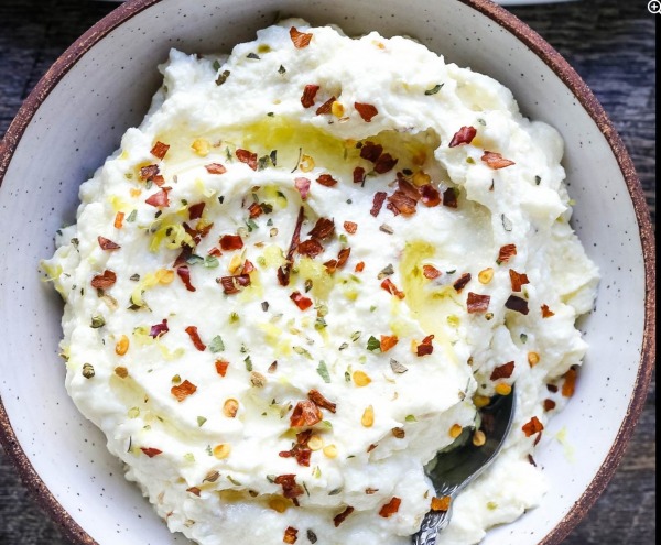 The Spicy Olive's Ricotta, Cilantro and Roasted Onion Dip