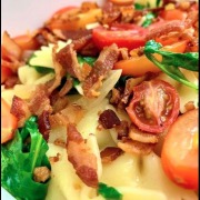 Spicy Olive BLT Pasta Salad