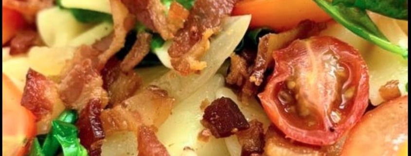 Spicy Olive BLT Pasta Salad