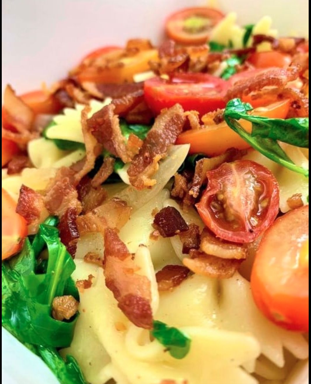 Spicy Olive BLT Pasta Salad