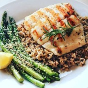 The Spicy Olive's Lemon Rosemaey Halibut